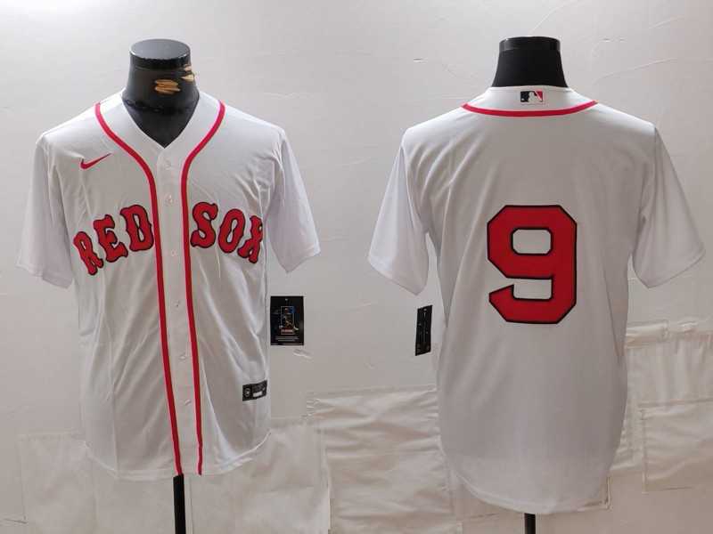 Men%27s Boston Red Sox #9 Ted Williams White Cool Base Stitched Jersey->boston red sox->MLB Jersey